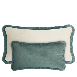 LO Decor Cuscino Happy in velluto bianco e verde verde acqua per coppie> Cuscini
