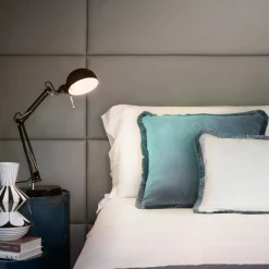 LO Decor Cuscino Happy in velluto bianco e verde verde acqua per coppie><noscript><img width=