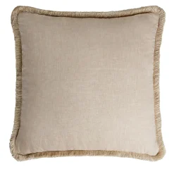 LO Decor Cuscino in lino beige Happy> Cuscini