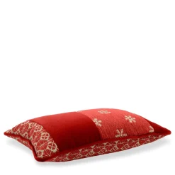 l'Opificio Cuscino in tessuto jacquard e velluto di cotone Red Bandè> Cuscini