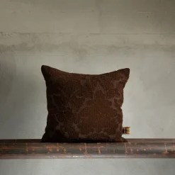 The House of Lyria Cuscino Irremeabile Quadrato Floreale Marrone> Cuscini