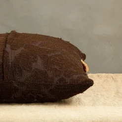 The House of Lyria Cuscino Irremeabile Quadrato Floreale Marrone><noscript><img width=