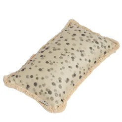 Carola fra i Trulli Cuscino piccolo con frange bianche e nere> Cuscini