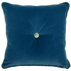 l'Opificio Cuscino Quadrato Carrè in Filigrana Comete Jacquard Blu><noscript><img width=