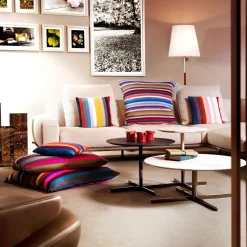 UnoCashmere Cuscino quadrato grande a righe multicolore #2><noscript><img width=