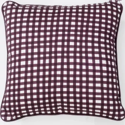 Livio De Simone Cuscino Quadretti Maroon> Cuscini