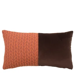 l'Opificio Cuscino recatngular in tessuto jacquard Bis e velluto di cotone> Cuscini