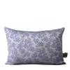 The House of Lyria Cuscino rettangolare in jacquard blu e argentato con motivo floreale Murcia> Cuscini