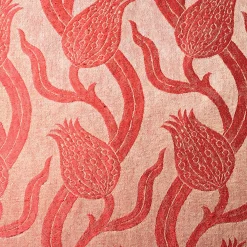 The House of Lyria Cuscino rettangolare in lino e seta Dresda Floral Coral><noscript><img width=