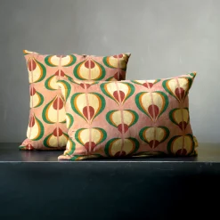 The House of Lyria Cuscino rettangolare in velluto policromo a motivi Sassifraga><noscript><img width=