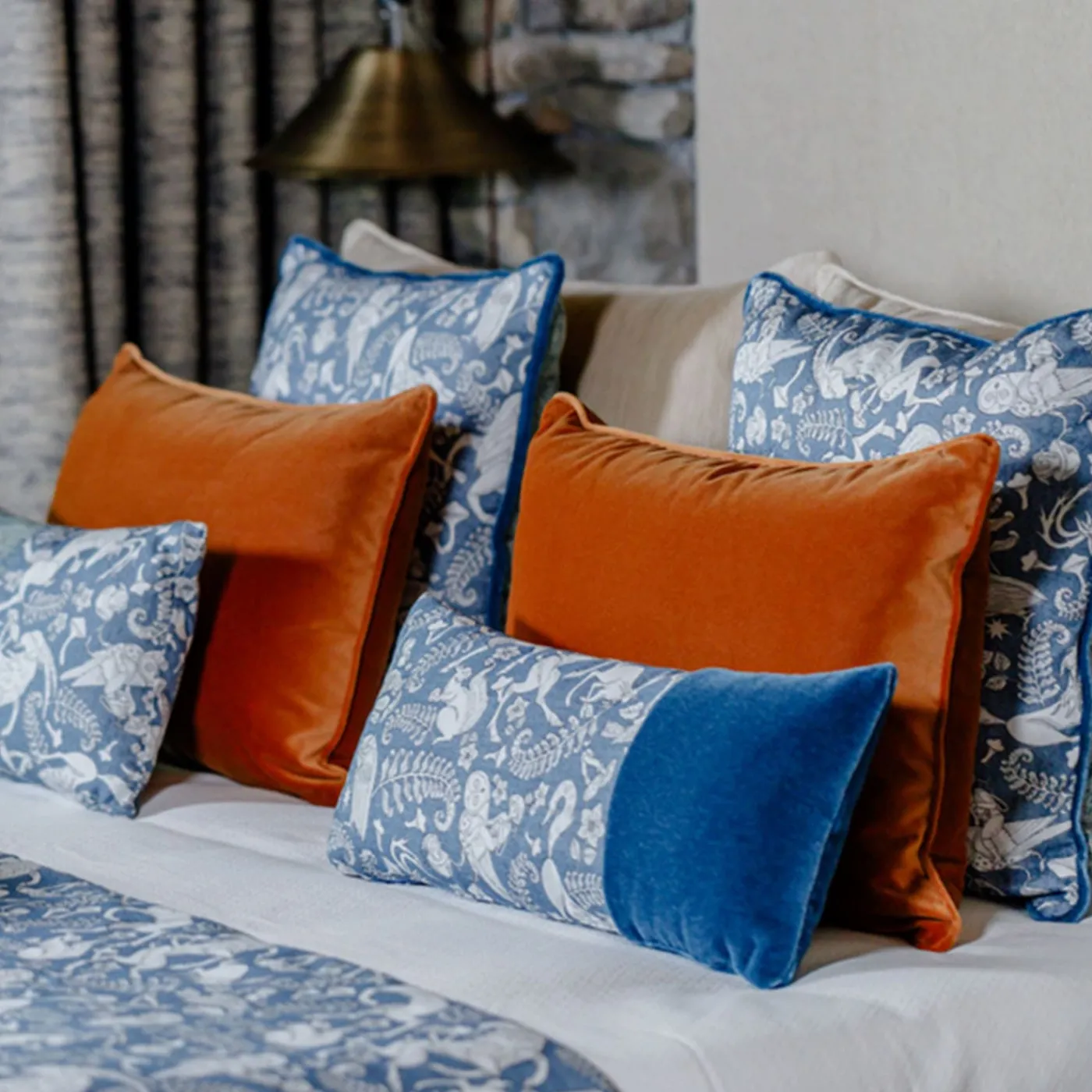 l'Opificio Cuscino rettangolare semplice in tessuto jacquard Montagna Magica> Cuscini