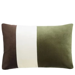 LO Decor Cuscino triplo in velluto marrone e verde> Cuscini