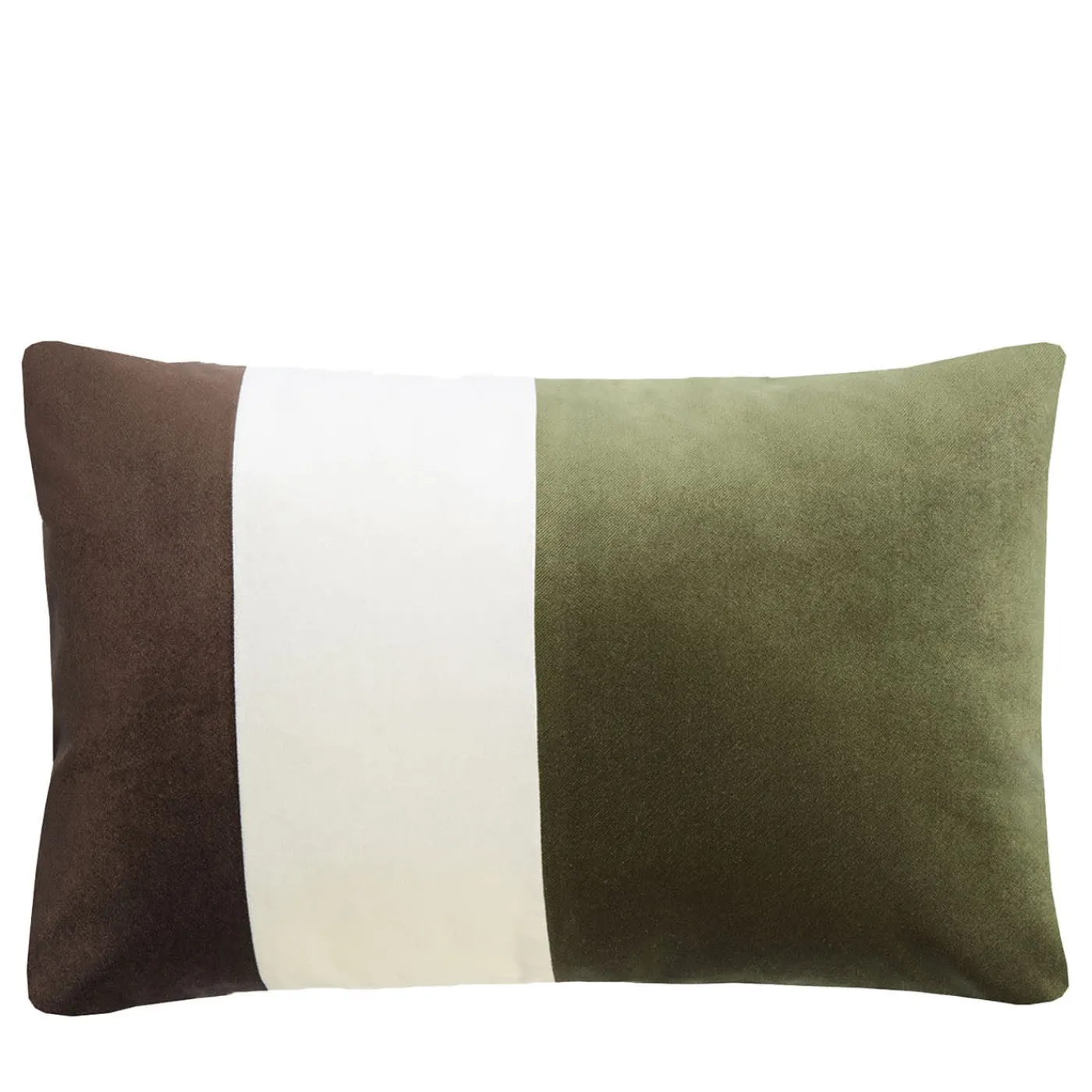 LO Decor Cuscino triplo in velluto marrone e verde> Cuscini