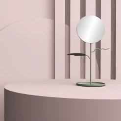 Nunzia Ponsillo Custode Portagioie antracite con specchio> Specchi Da Tavolo