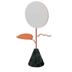 Nunzia Ponsillo Custode Portagioie in terracotta/verde Guatemala con specchio> Specchi Da Tavolo