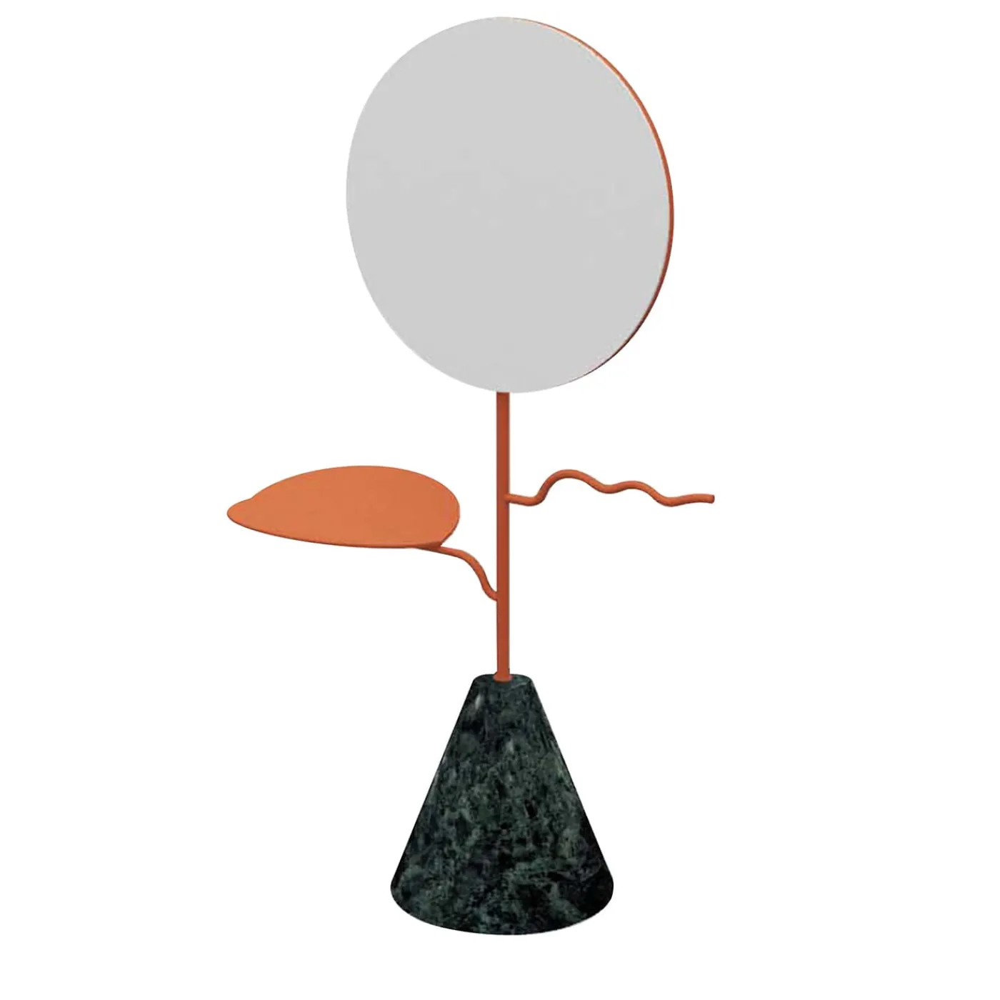 Nunzia Ponsillo Custode Portagioie in terracotta/verde Guatemala con specchio> Specchi Da Tavolo