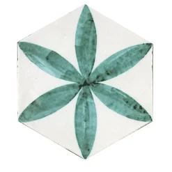 Studio Le Nid Daamè Set di 28 piastrelle esagonali verde scuro #1> Piastrelle E Pavimenti