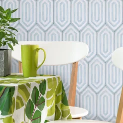 Studio Le Nid Daamè Set di 38 piastrelle romboidali bianche e grigie> Piastrelle E Pavimenti