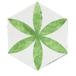 Studio Le Nid Daamè Set di 28 piastrelle verdi esagonali #1> Piastrelle E Pavimenti