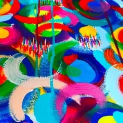 Elisabetta Milan Danza dei colori Pittura acrilica di piccole dimensioni> Pannelli Decorativi