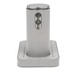 Pinetti Dispenser automatico in pelle grigio chiaro con vassoio Igea><noscript><img width=