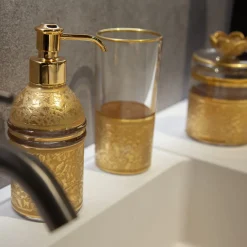 Griffe Montenapoleone by Vetrerie di Empoli Dispenser di sapone in vetro con base ispirata a Michelangelo> Arredo Bagno