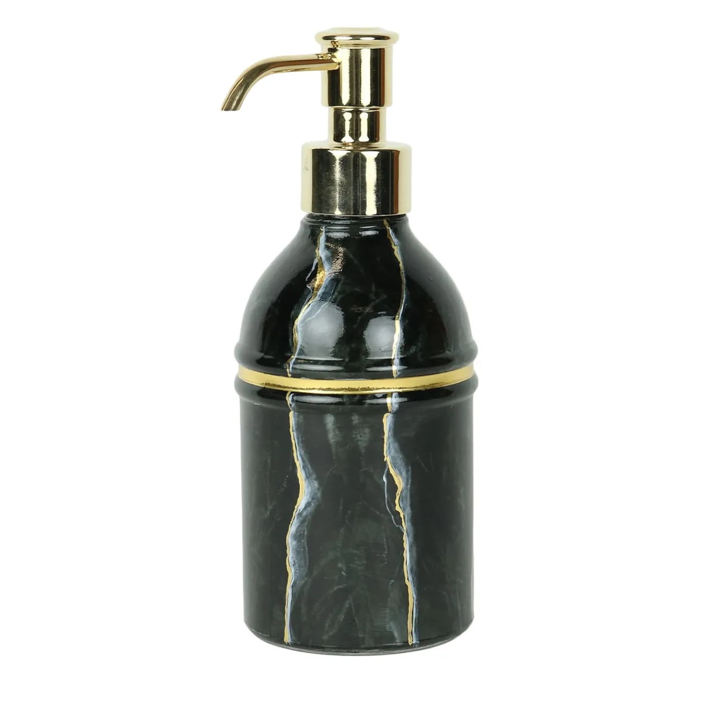 Griffe Montenapoleone by Vetrerie di Empoli Dispenser in vetro ispirato al marmo Portoro> Arredo Bagno