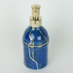Griffe Montenapoleone by Vetrerie di Empoli Dispenser in vetro Lapislazzuli con accenti dorati> Arredo Bagno