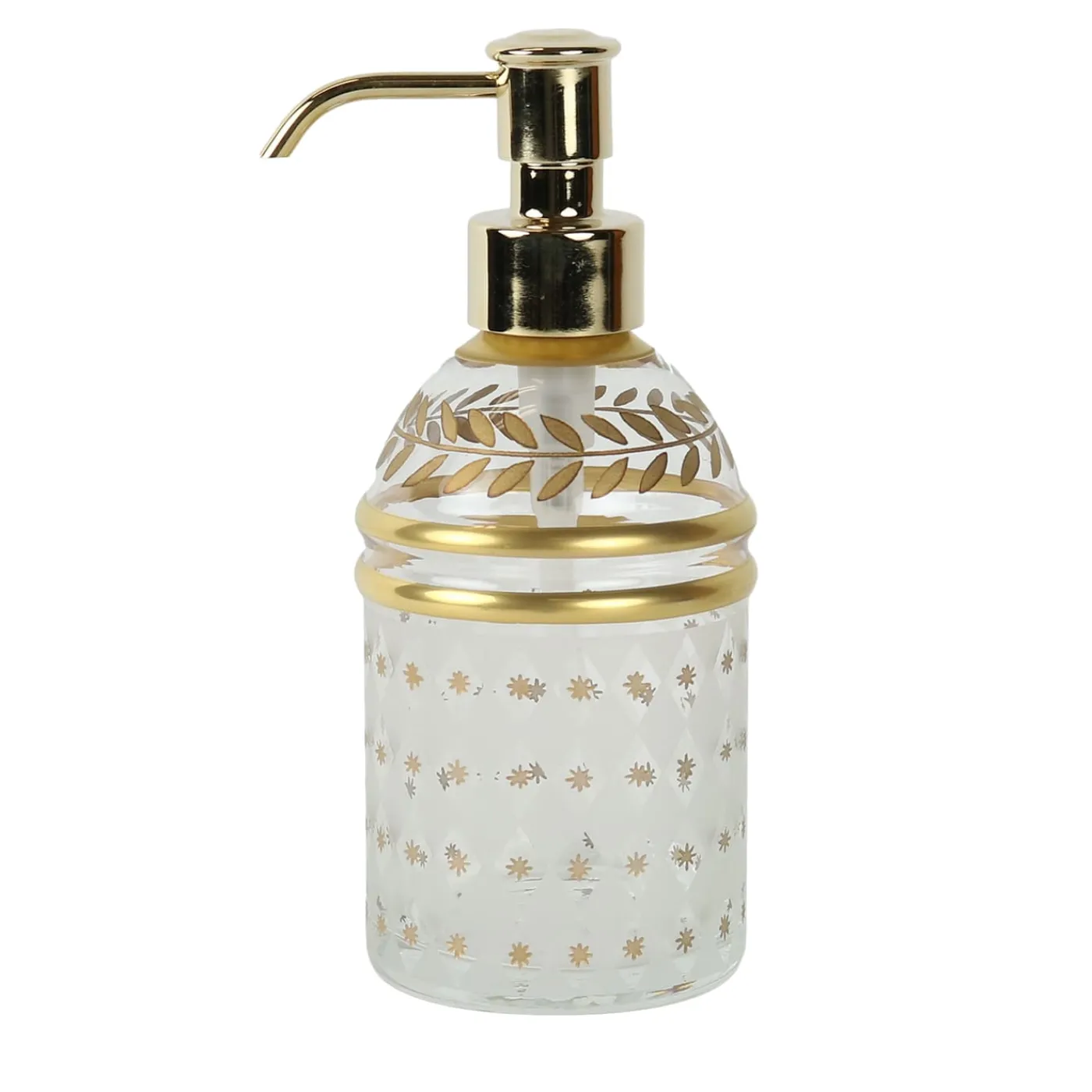 Griffe Montenapoleone by Vetrerie di Empoli Dispenser per sapone in vetro decorato in oro> Arredo Bagno