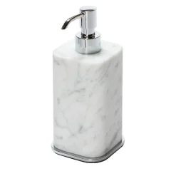 Giobagnara Dispenser per Sapone Polo in Marmo Arabescato Bianco> Arredo Bagno