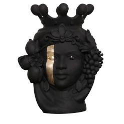 Stefania Boemi Donna Carmela Vaso nero> Vasi Figurativi