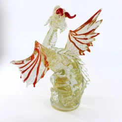 Madeforsoul Drago d'oro Scultura in vetro di Murano><noscript><img width=