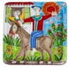 Ceramiche De Simone DS Piatto quadrato Country Donkey Ride> Piatti Decorativi