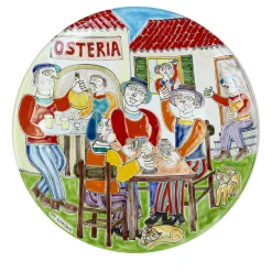 Ceramiche De Simone DS Rpund Plate Osteria> Piatti Decorativi