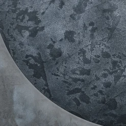 Disain 1971 Eclisse specchio Grande rotondo decorato con resina spatolata argento> Specchi Da Parete