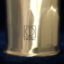 Caspal Elegante Portacandele Alto in Ottone Spazzolato> Candelieri E Portacandele