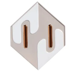 Bosa Enigma Ceramica Grigio Lilla Lucida Con Dettagli Oro Di Elena Salmistraro> Piastrelle E Pavimenti