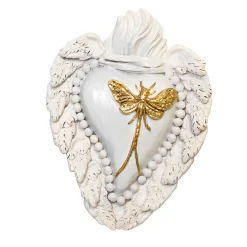 Cuore di Argilla Ephemerus indossa un cuore in ceramica dorata> Sculture Da Parete