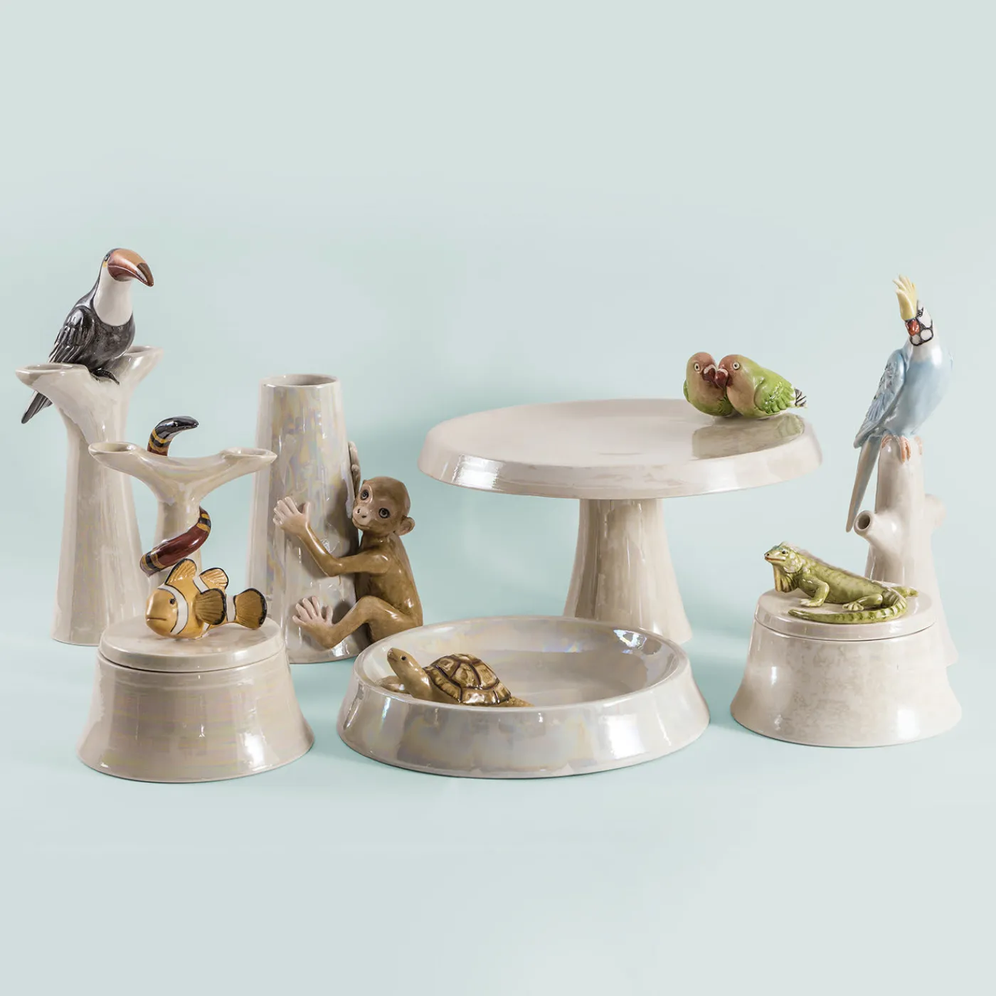 Grand Tour by Vito Nesta Esotica Collection Pesce Porcelain Small Box> Scatole