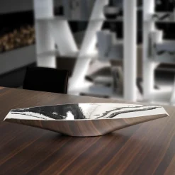 Schiavon Essentia Indonesia Centrotavola ovale in metallo argentato> Centrotavola