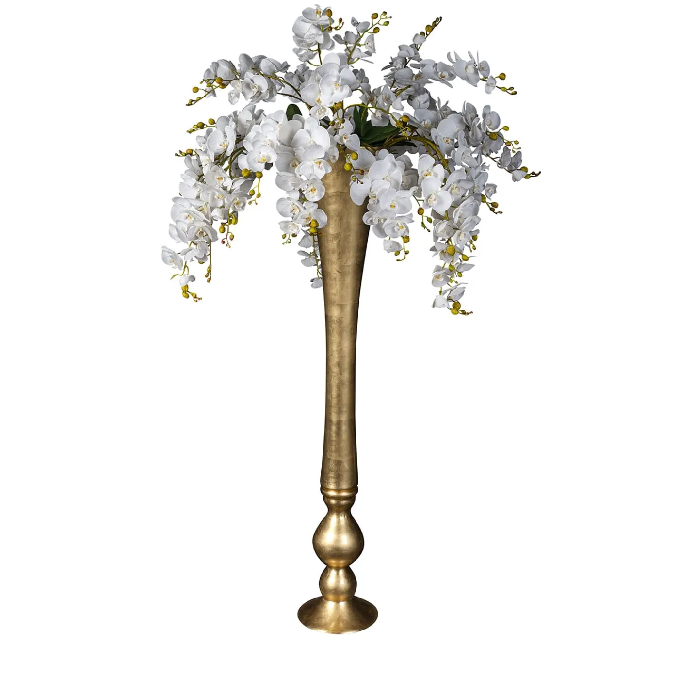 VGnewtrend Eternity Madame Butterfly Composizione floreale finta con vaso d'oro> Vasi Da Fiori