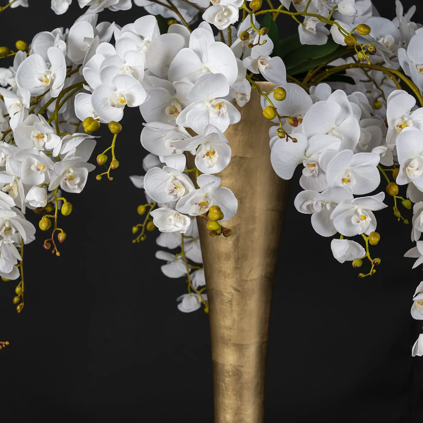 VGnewtrend Eternity Madame Butterfly Composizione floreale finta con vaso d'oro> Vasi Da Fiori