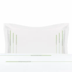 Verderoccia Federa LIFE in Toni di Bianco e Verde US Standard> Biancheria Da Letto