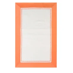 TessilArte Federa Siam Bianca e Arancione in Raso di Cotone> Biancheria Da Letto