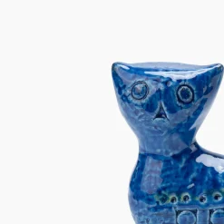 Bitossi Ceramiche Figurina di gatto lungo Rimini Blu di Aldo Londi><noscript><img width=