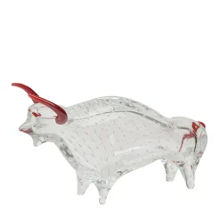 VGnewtrend Figurina di toro in vetro grande> Statuine
