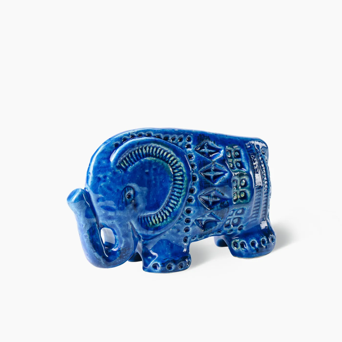 Bitossi Ceramiche Figurina Elefante Rimini Blu di Aldo Londi> Statuine