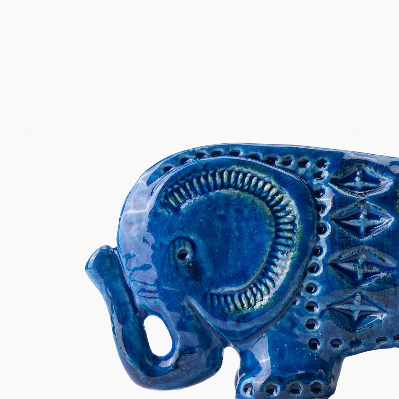 Bitossi Ceramiche Figurina Elefante Rimini Blu di Aldo Londi> Statuine