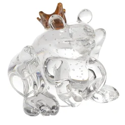 VGnewtrend Figurina in vetro trasparente del Principe Ranocchio> Statuine
