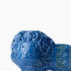 Bitossi Ceramiche Figurina Leone Rimini Blu di Aldo Londi><noscript><img width=